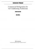 Test Bank For Commercial Refrigeration for Air Conditioning Technicians 4th Edition by Dick Wirz