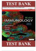 Test Bank for Kuby Immunology Covid-19 Digital Update  8th edition by Jenni Punt, Sharon Stranford, Patricia Jones, Judy Owen  ISBN:  9781319495299|COMPLETE TEST BANK| Guide A+