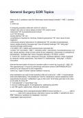 General Surgery EOR Topics Exam 2024&sol;2025 Questions& Answers Guaranteed Pass&period;