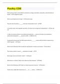 Poultry CDE questions with 100 &percnt; correct answers 