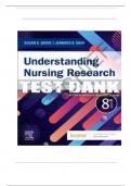 TEST BANK FOR UNDERSTANDING NURSING RESEARCH - 8TH EDITION BY SUSAN K GROVE & JENNIFER R GRAY