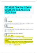 CIB 4203 Chapter 1 Exam Questions and Answers 100&percnt; Pass