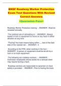 BNSF Roadway Worker Protection Exam Test Questions With Revised  Correct Answers  <Guarantee Pass>