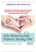 COMPLETE TEST BANK FOR    Safe Maternity & Pediatric Nursing Care Second Edition By Luanne Linnard-Palmer Chapter 1-38|Complete Guide Latest Update