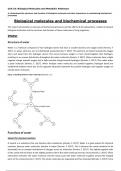 BTEC Applied Science Unit 10A - Biological molecules and biochemical processes (Distinction)