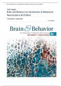Test Bank - Brain and Behavior: An Introduction to Behavioral Neuroscience, 6th Edition (Garrett, 2021), Chapter 1-15 | All Chapters