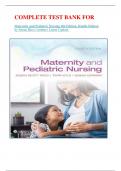 COMPLETE TEST BANK FOR   Maternity and Pediatric Nursing 4th Edition, Kindle Edition by Susan Ricci (Author) Latest Update 