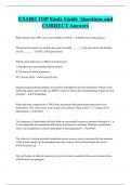 USABO TOP Study Guide Questions and  CORRECT Answers