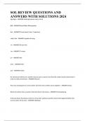 SOL REVIEW QUESTIONS AND ANSWERS WITH SOLUTIONS 2024