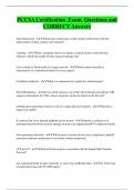 PCCSA Certification Exam Questions and  CORRECT Answers