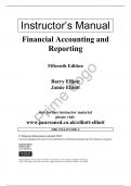 insructors solution manual for financial accounting and reporting 15th edition by barry elliot and jamie elliot