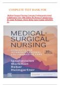  COMPLETE TEST BANK FOR    Medical-Surgical Nursing Concepts For Interprofessional Collaborative Care 10th Edition By Donna D. Ignatavicius, M. Linda Workman, Cherie Rebar Latest Update GRADED A+