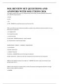 SOL REVIEW SET QUESTIONS AND ANSWERS WITH SOLUTIONS 2024