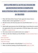 ZETA PHI BETA ACTUAL EXAM 200 QUESTIONS WITH COMPLETE SOLUTIONS 2024 (VERIFIED ANSWERS) A+ RATED