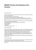 NBHWC Practice Test Questions And Answers