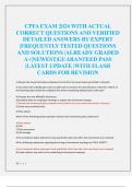CPFA EXAM 2024 WITH ACTUAL  CORRECT QUESTIONS AND VERIFIED  DETAILED ANSWERS BY EXPERT  |FREQUENTLY TESTED QUESTIONS  AND SOLUTIONS |ALREADY GRADED  A+|NEWEST|GUARANTEED PASS  |LATEST UPDATE |WITH FLASH  CARDS FOR REVISION