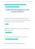 IICRC WRT Test Questions & Correct  Answers/ Graded A+