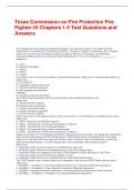 Texas Commission on Fire Protection Fire  Fighter I&sol;II Chapters 1-5 Test Questions and  Answers