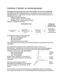 Marketing&colon; de essentie 10e editie Hoofdstuk 2