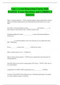 Epic Crystal Reporting&sol;Clarity&sol;SQL PASSED Exam Questions and CORRECT  Answers