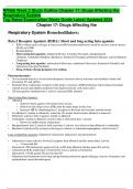 NR566 Week 2 Study Outline Chapter 17: Drugs Affecting the Respiratory System Top Rated Examination Study Guide Latest Updated 2024