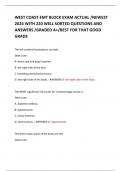WEST COAST EMT BLOCK EXAM ACTUAL /NEWEST 2024 WITH 220 WELL SORTED QUESTIONS AND ANSWERS /GRADED A+/BEST FOR THAT GOOD GRADE 