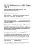 IOP 1601 Self Assessment Q & A Chapter 16 & 17