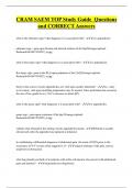 CRAM SAEM TOP Study Guide Questions  and CORRECT Answers