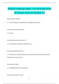 English Language paper 1 revision Questions  & Correct Answers/ Graded A+
