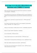 Kyle Epic CLN 251-252 UPDATED Exam  Questions and CORRECT Answers