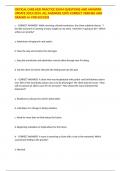 CRITICAL CARE HESI PRACTICE EXAM QUESTIONS AND ANSWERS UPDATE 2023&sol;2024&comma; ALL ANSWERS 100&percnt; CORRECT VERIFIED AND GRADED A&plus; FOR SUCCESS