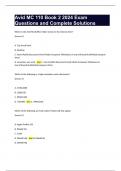 Avid MC 110 Book 2 2024 Exam Questions and Complete Solutions&period;
