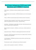 Real Estate Salesperson TOP Exam Guide  Questions and CORRECT Answers