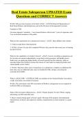 Real Estate Salesperson UPDATED Exam  Questions and CORRECT Answers