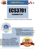 ESC3701 Tutorial Letter 2024 WITH All 2024 Assignments (COMPLETE ANSWERS)