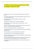Certified Clinical Electrologist Exam With Complete Solutions 2024 Bundled exam