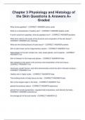Chapter 3 Physiology and Histology of  the Skin Questions & Answers A&plus;  Graded