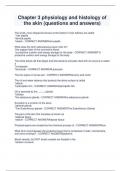 Chapter 3 physiology and histology of  the skin &lpar;questions and answers&rpar;