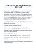 Final Practice Test for RDAEF2 Exam 2024&sol;2025