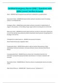 Certified Emergency Nurse-&lpar;CEN&rpar; EXAMS BUNDLE&vert; Questions with Complete Solutions &vert;Latest Update Questions 2024-2025