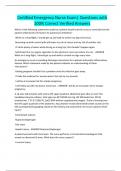 Certified Emergency Nurse Exam&vert; Questions with 100&percnt; Correct Verified Answers