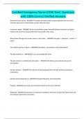Certified Emergency Nurse-&lpar;CEN&rpar; Test&vert; Questions with 100&percnt; Correct Verified Answers