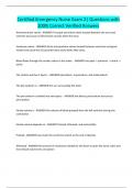 Certified Emergency Nurse Exam 2&vert; Questions with 100&percnt; Correct Verified Answers