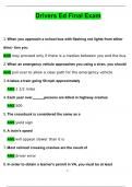 Drivers Ed Final Exam MVA 2024 Questions with 100% Correct Answers | Verified | Updated