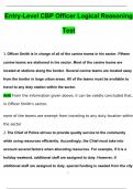CBP Officer Logical Reasoning Test Entry-Level 2026 Questions with 100&percnt; Correct Answers &vert; Verified &vert; Updated