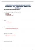 ASCP TECHNOLOGIST IN MOLECULAR BIOLOGY  BOARD EXAM PREP EXAM COMPLETE SOLUTION  GRADED A&plus; 