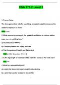 CSA 178&period;2 Level 1 Exam 2025 Questions with 100&percnt; Correct Answers &vert; Verified &vert; Latest Update 2025 &sol; 2026