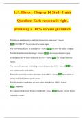 U.S. History Chapter 14 Study Guide Questions Each response is right, promising a 100% success guarantee.