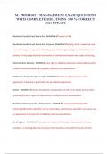 SC PROPERTY MANAGEMENT EXAM QUESTIONS WITH COMPLETE SOLUTIONS  100 &percnt; CORRECT  2024 UPDATE