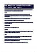 DoD Mandatory Controlled Unclassified Information &lpar;CUI&rpar; Training